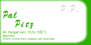 pal pitz business card